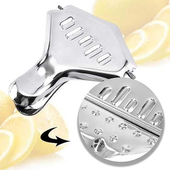 Citruspers Set van 4: Handmatige Roestvrijstalen Sapcentrifuge voor Citroen, Limoen en Sinaasappel — afbeelding 2