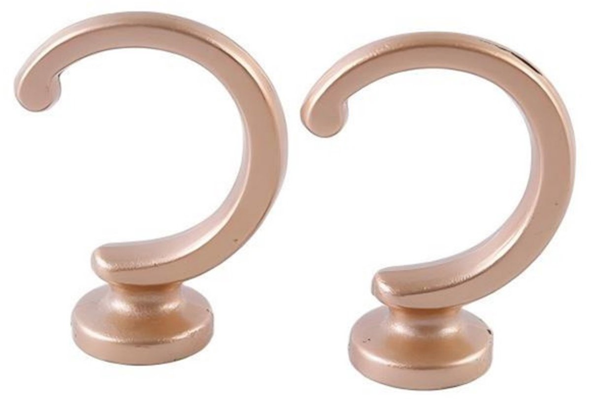 Gordijnhaken - 2 stuks - Lengte 48,5 mm - Binnendiameter 2,9 mm - Openingsdiameter 2,2 mm - Gordijnhaken - Gordijnclips - Gordijnringen - Gordijnophangringen - Gordijnhaakgespen - Gordijnmuurhaken - Gordijnrekken