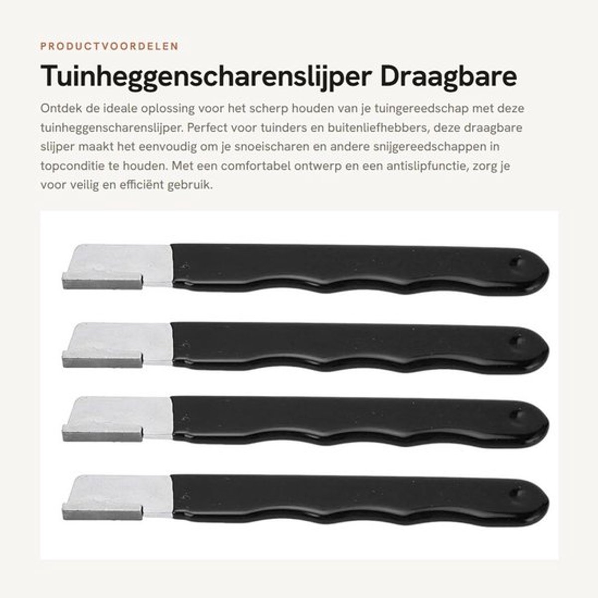 Tuinheggenscharenslijper Draagbaar - Antislip - Tuingereedschapslijper - Veilig - Comfortabel - Geschikt voor Messen/Snoeischaren - Gereedschapslijper