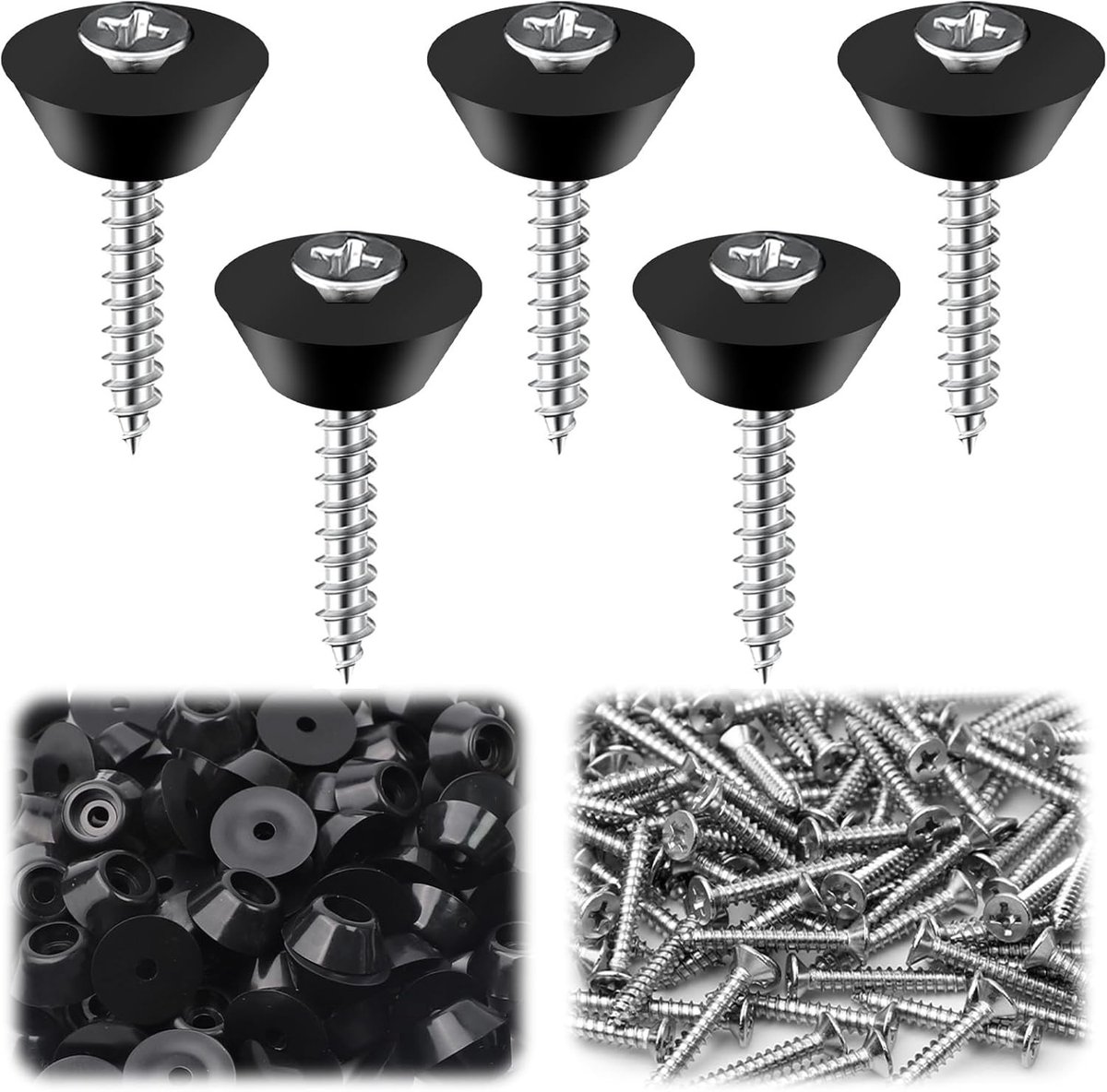 Set van 140 Stud Seal Nails, Montageknoppen met Spijker, 3.5 x 25 mm, Bevestigingsspijkers voor Bouwprojecten, Waterdichte Montageknoppen en Verpakking voor Afvoerinstallaties