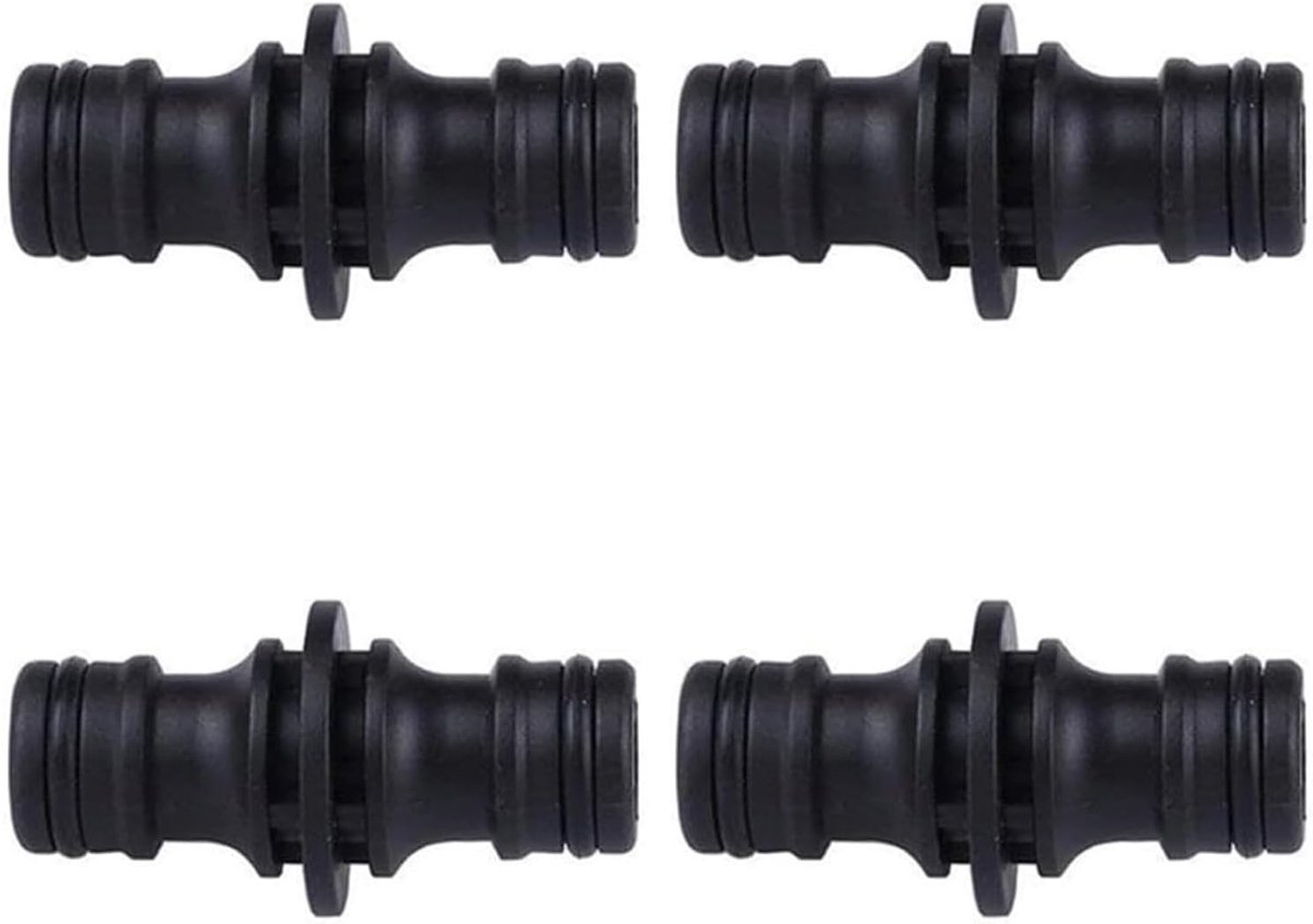 Koppeling voor tuinslangen, 1/2 inch, 4-delige set, slangaansluiting, verlengstuk, tuinaccessoires