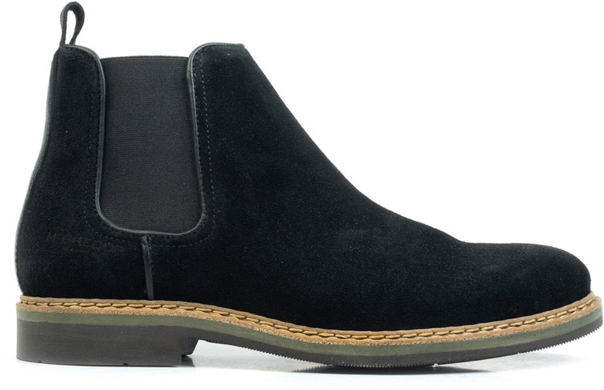 Vaton carlow chelsea boots heren zwart suède