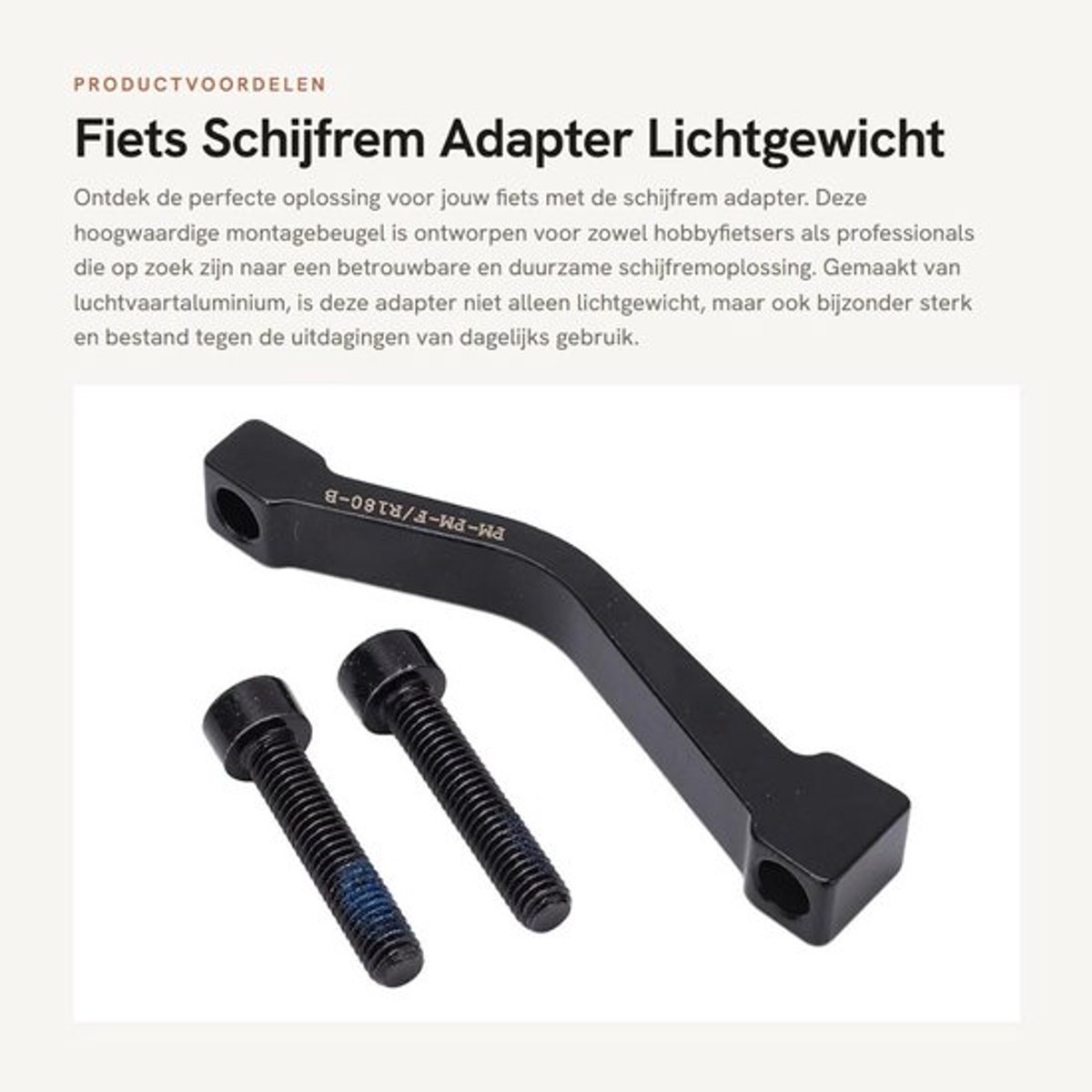 Fiets Schijfrem Adapter - Lichtgewicht Aluminium - Eenvoudig te installeren - Schijfrem Montagebeugel - Geschikt voor Fietsen - 180 mm