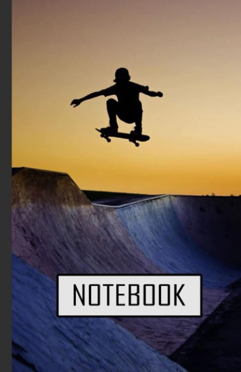SnelShoppen - Magisch Skateboards Notitieboek: Gelijnd Notitieboek voor Jongens, Tieners en Studenten voor School, 120 Pagina's, A5 Formaat, Perfect v