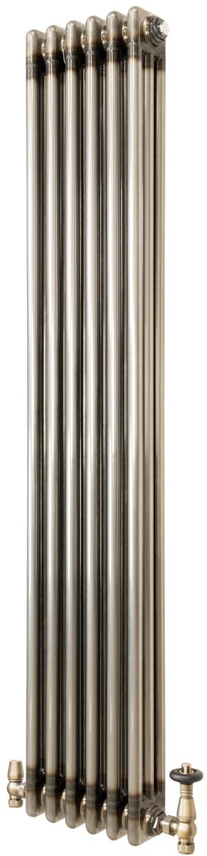 Kolomradiator - 3-kolom 1500x290 mm - ruw metaal - incl. kraan