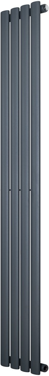 Ovale design radiator - 1 kolom - 1600x240 mm - grijs