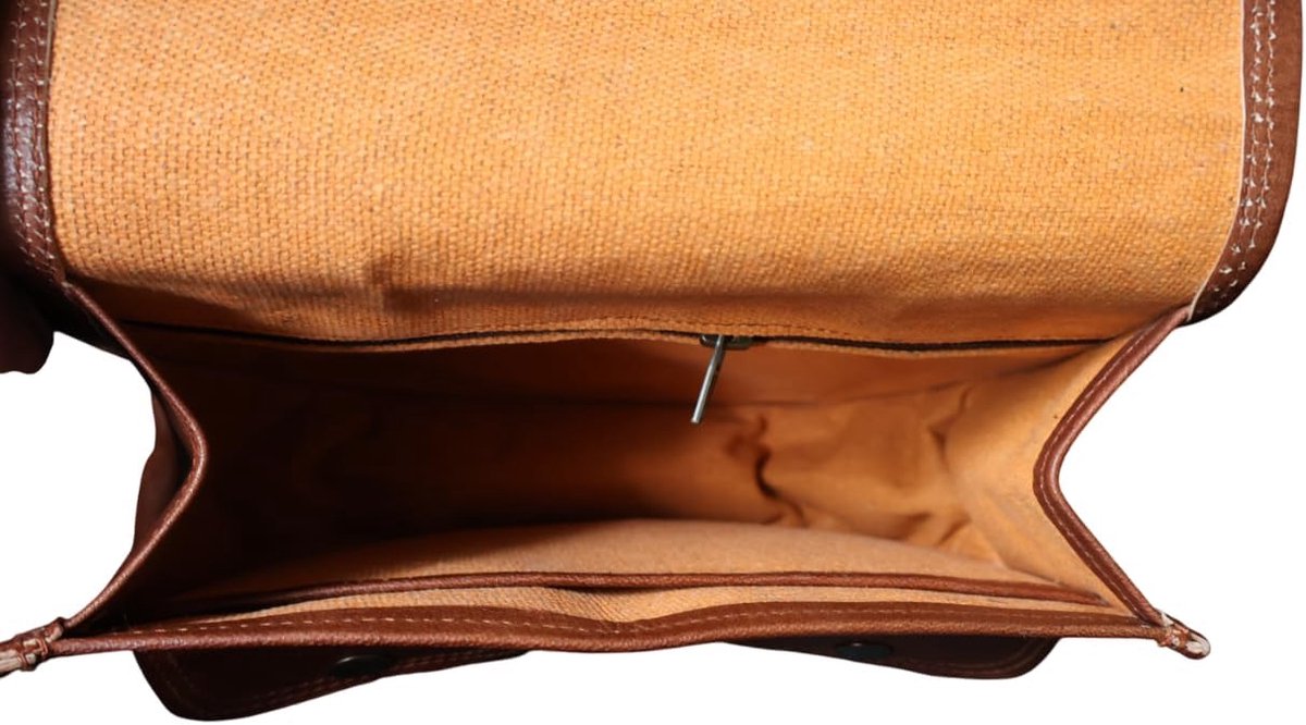 SnelShoppen - American Blue Motorfiets-zadeltassen | Fiets-zijtas | Fiets-gereedschapstas | Leren tas | 2 tassen | Bruin | Ideaal voor motoren en fiet
