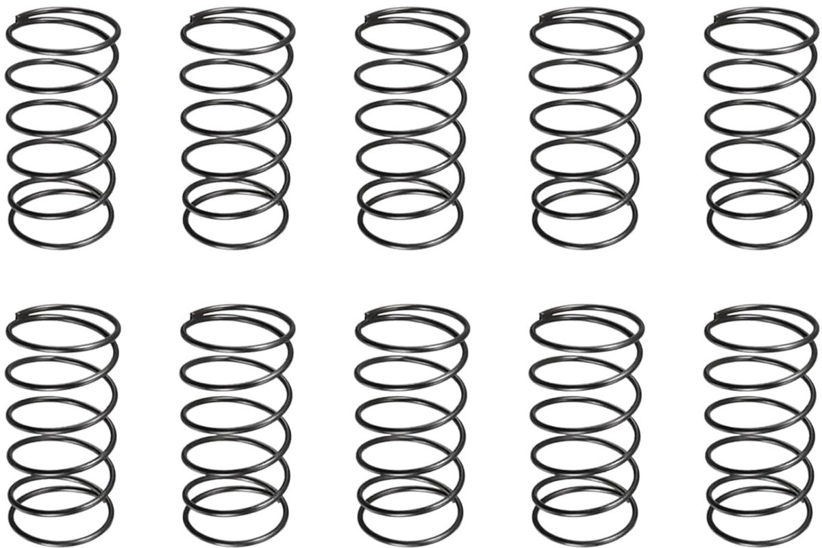 Compressie veer 1.2 x 20 x 40 mm, 20 stuks, geschikt voor machines, staal, zwart, hoge kwaliteit veerkracht