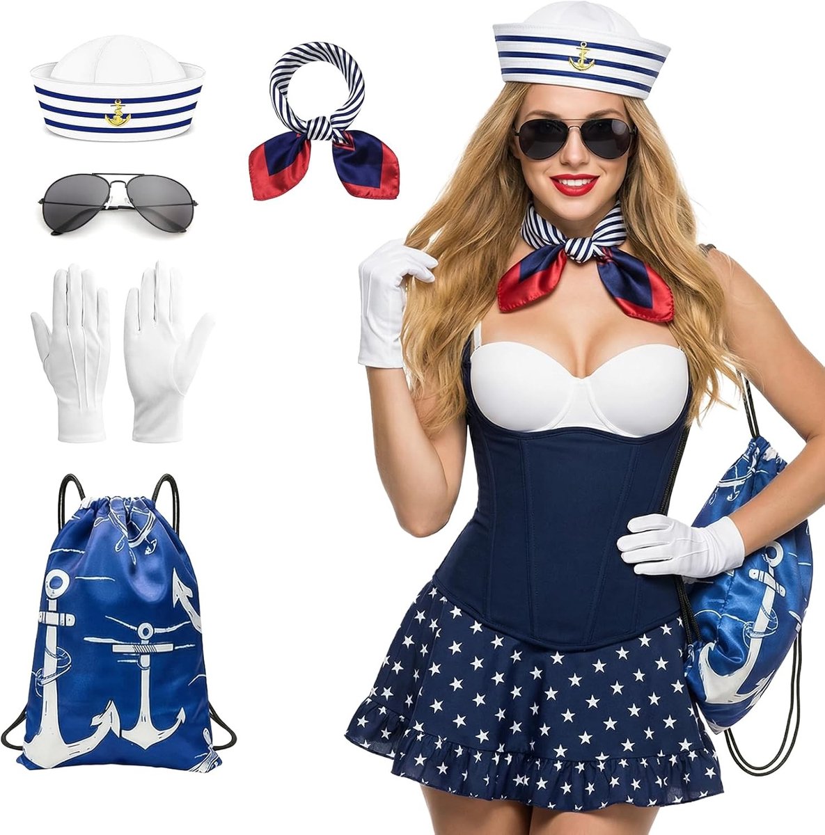 Sailor Hoed voor Volwassenen - Perfect voor Kostuums, Feestjes en Theatrale Optredens