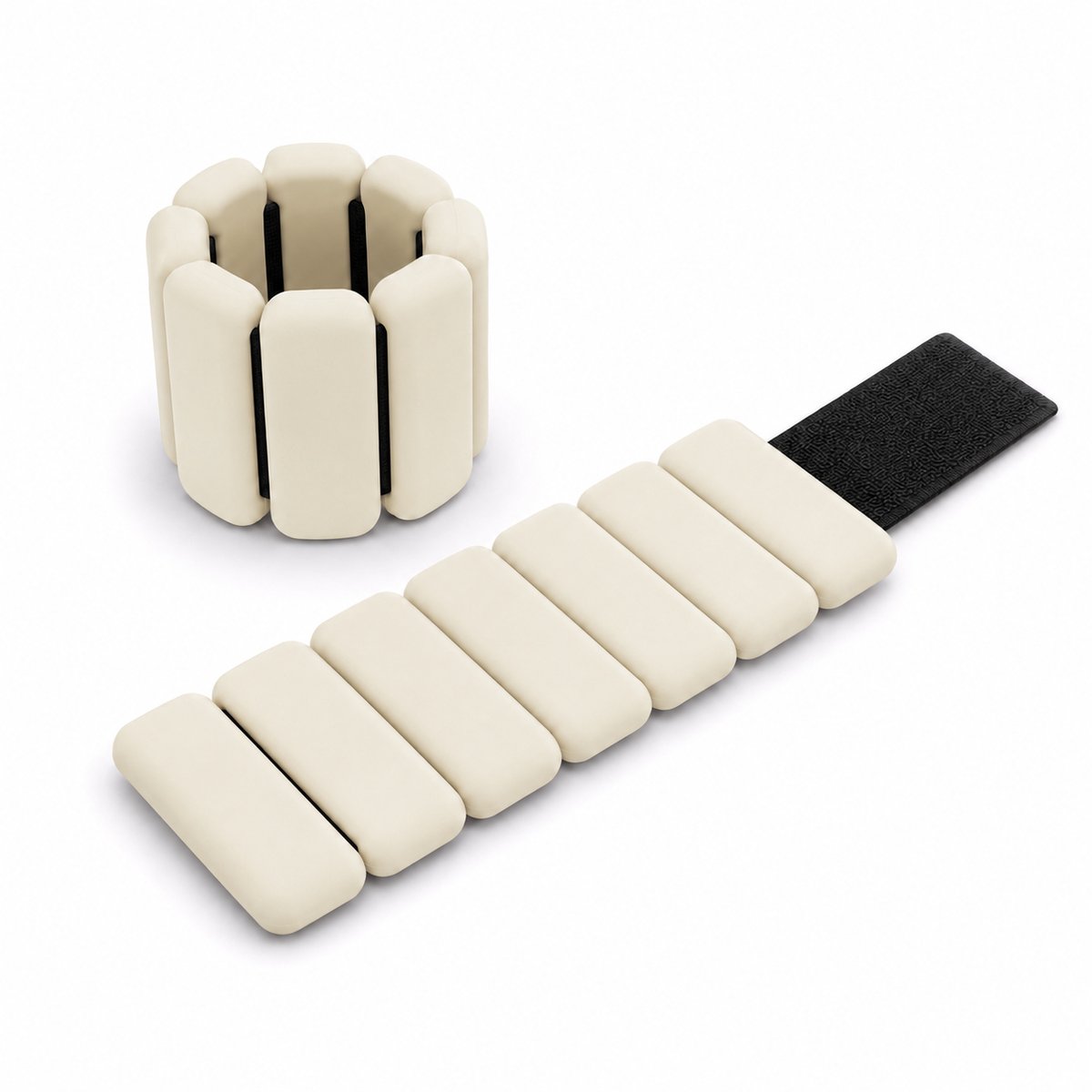 Consumerce® Enkel en Polsgewichten Set 2 x 250 Gram - Beige - Pols en Enkelgewichten - Gewichtjes - Verstelbaar - Pilates Yoga Wandelen Fitness - Ankle Weights