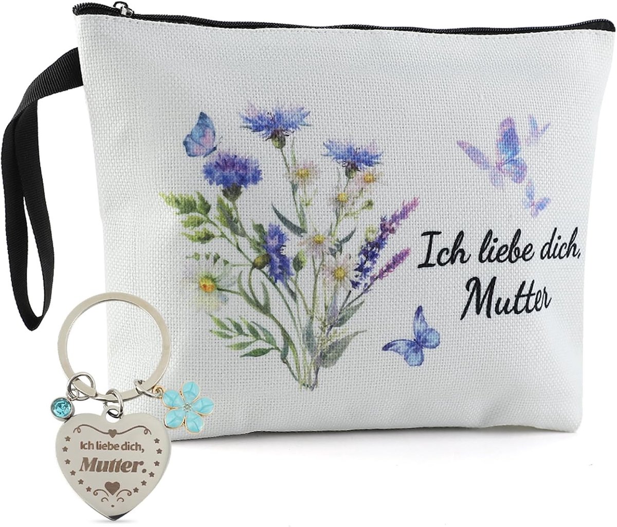 Praktische Make-up Tas voor Moeders, Toilettas voor Verjaardag en Moederdag, Reis Make-up Organizer met Handvat en Vakken