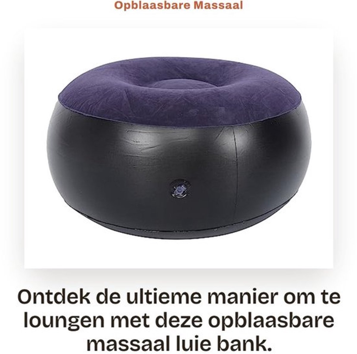 Opblaasbare Stoel Draagbaar - Multifunctionele Kruk/Voetenbank - Comfortabel voor Volwassenen/Tieners/Kinderen - Duurzaam PVC - Ideaal voor Binnen/Buiten - Opblaasbare Bank