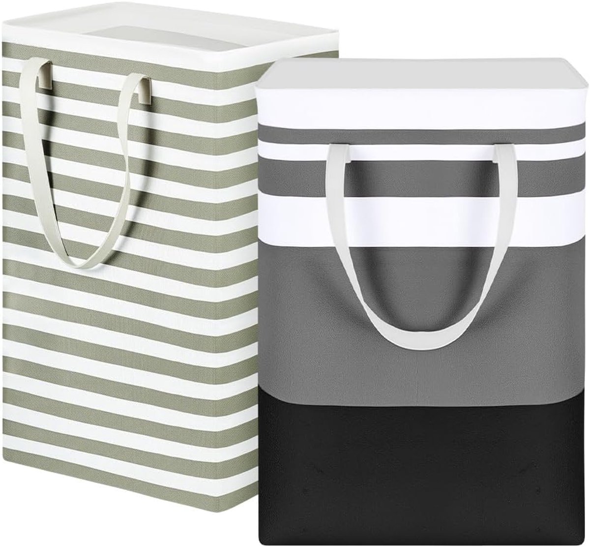 Wasmand opvouwbaar 2 stuks - grote wasmand met handvat - waterdicht - ideaal voor vuile kleding - ShopVlot