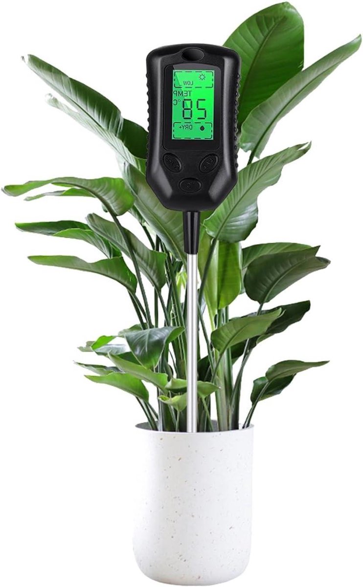 Bodemvochttester Planten - Bodemmeter PH-monitor - Plantenverzorging Optimaliseren - 4-in-1 Functie - 3099 x 65 x 5 cm - Niet gespecificeerd