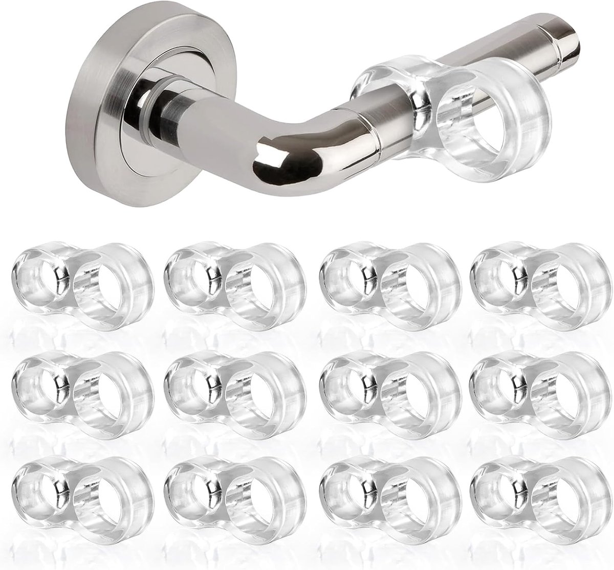SnelShoppen - 12pcs Transparante PVC Deurstoppers - Siliconen Deurstoppers voor Muren, Ramen en Meubels - Hoogwaardige, Veilig en Eenvoudig te Gebruik