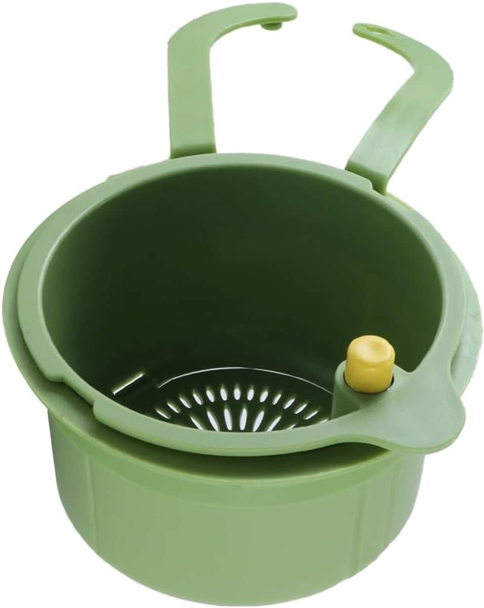 Afvoerfilter voor Keuken met Mand - Ideaal voor Afvalwater en Etenresten, Groene Kleur