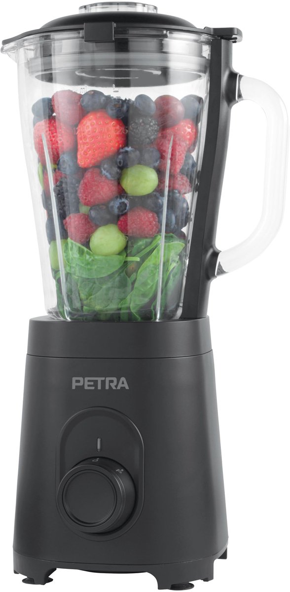 SnelShoppen - Glazen Blender 1,5L BPA-vrij, Roestvrijstalen Lemmet, 600W, 2 Snelheden, Pulsefunctie, Veiligheidsvergrendeling voor Smoothies, Soepen e