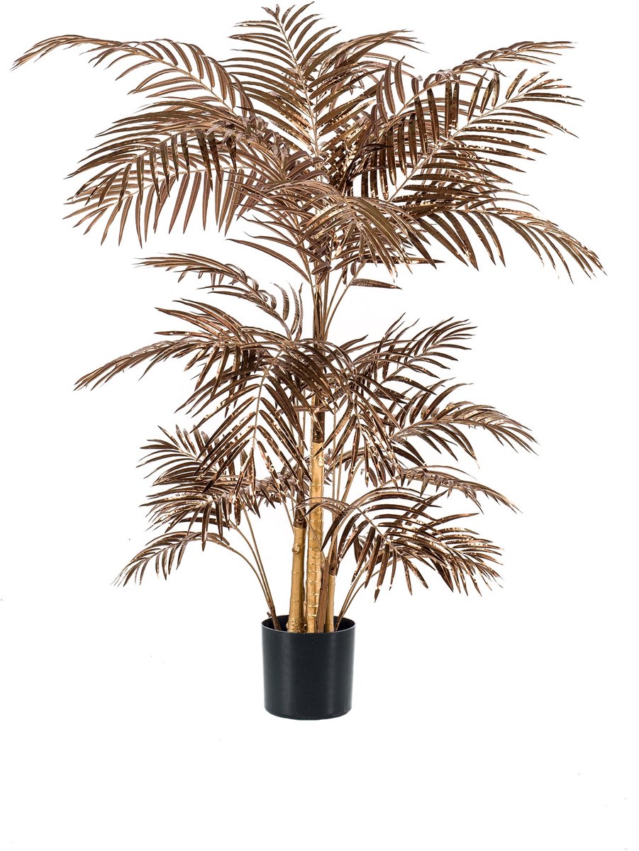 Emerald - Kunstplant Areca Palm Metallic Brons 145cm - Kunstplant voor binnen