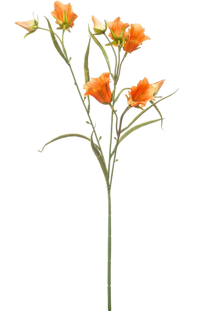 Emerald Kunstbloem Klokje 65cm oranje - Kunstplant voor binnen