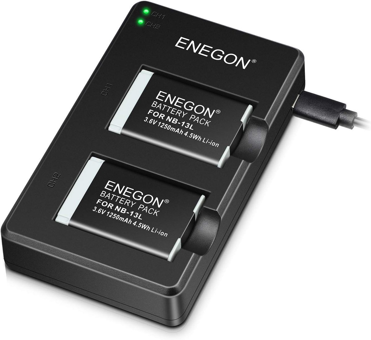 Lithium Batterijen en Dubbele Oplader voor Canon PowerShot G5 X, G7 X en SX Serie - 2 Stuks, Duurzaam en Betrouwbaar