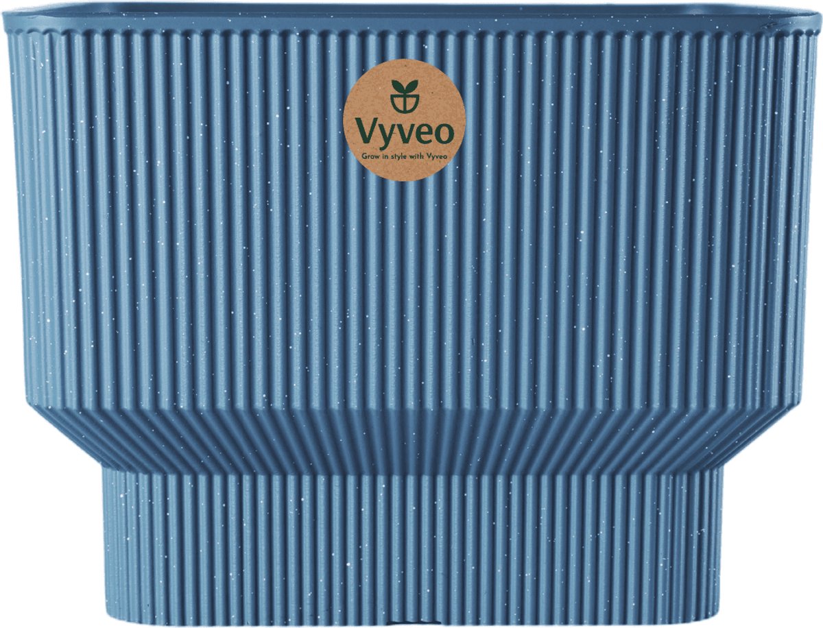 Vyveo - Bloempot Ciro - 31x24 - Blauw - Bloempot voor binnen en buiten - Lichtgewicht - Breukbestendig - Vorstbestendig - UV-bestendig