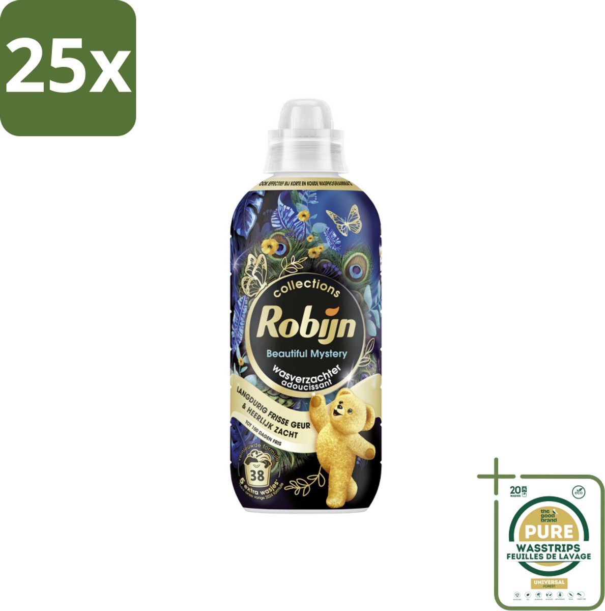 25 x Robijn – Wasverzachter – Beautiful Mystery – 765 ml - Grootverpakking - Koffiezetapparaat