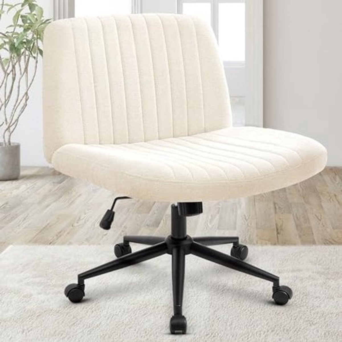 Moderne Criss Cross Stoel met Wielen voor Thuiswerk en Gaming