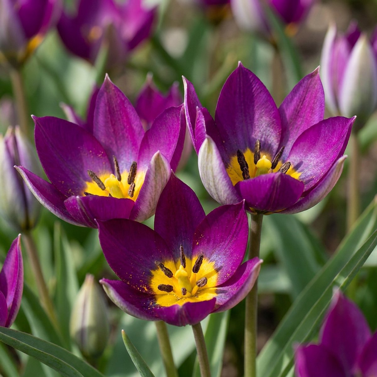 Green boutiQ - 200x Tulipa Persian Pearl - Tulipa Persian Pearl - Paars - Voorjaarsbloeier - Bolmaat 6/7