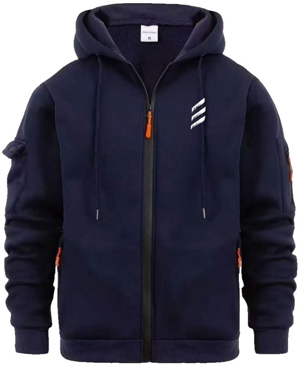 Currero Vest Heren Met Rits Sweater Cardigan Gebreid Sweaters Hoodie Warme Trui Lange Mouw Donkerblauw