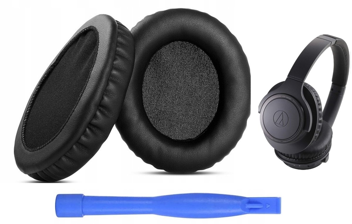 Oorkussens voor Audio-Technica ATH-SR30 - Zwart, Leer, Memory Foam