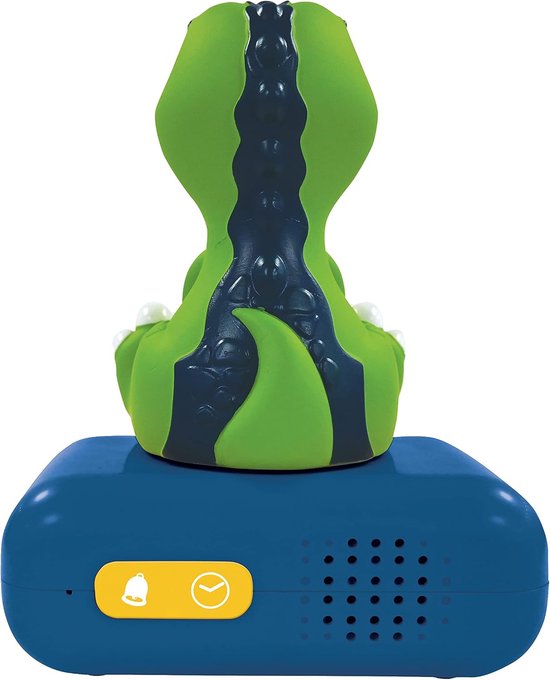 Dinosaurus Nachtlamp - Kinderwekker - Kinderkamer Decoratie - Geluidseffecten - 18 cm hoog - Blauw Groen — afbeelding 5
