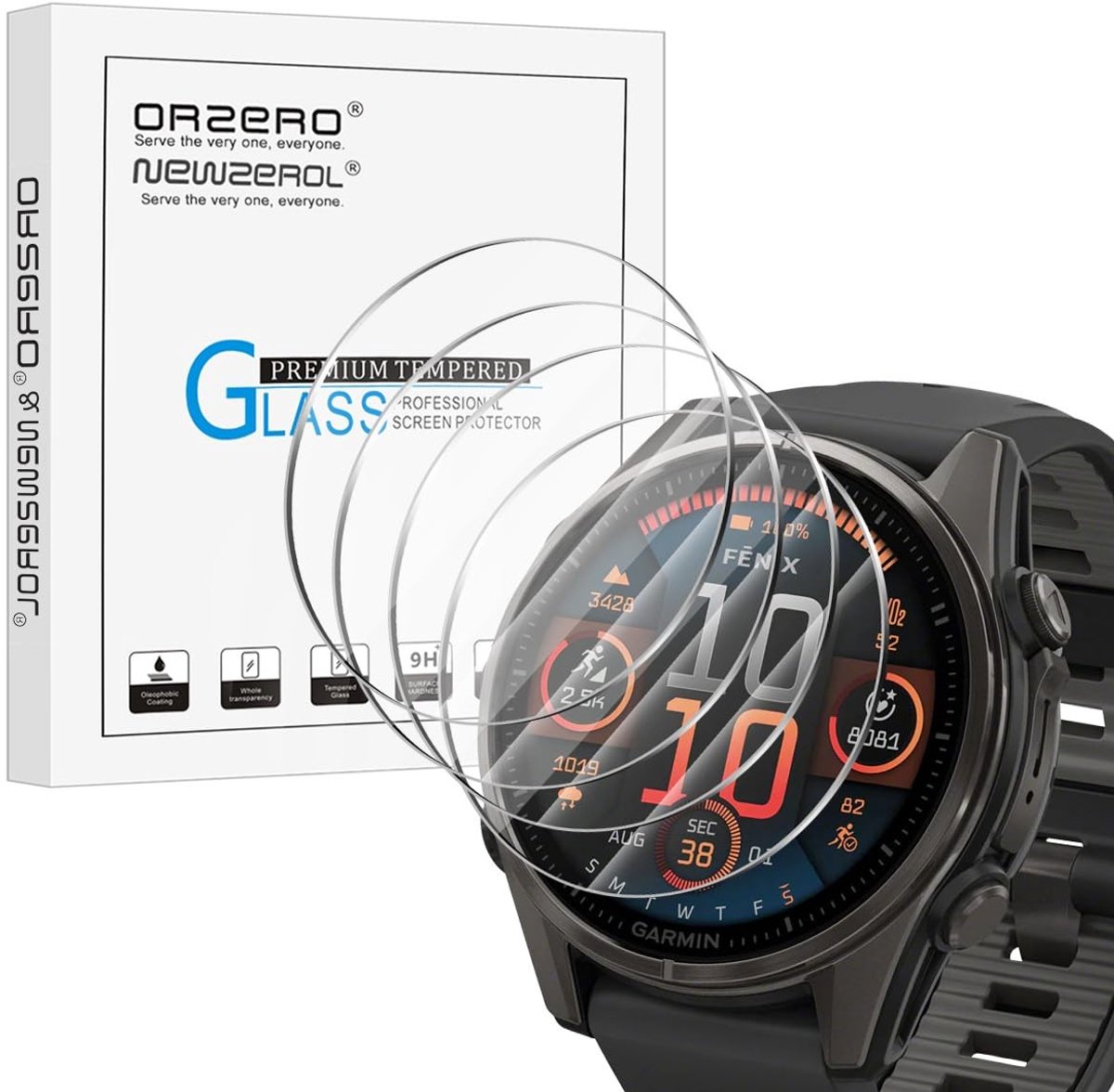 Solidchoice - Set van 4 Beschermfolies voor Garmin Fenix 8 43mm