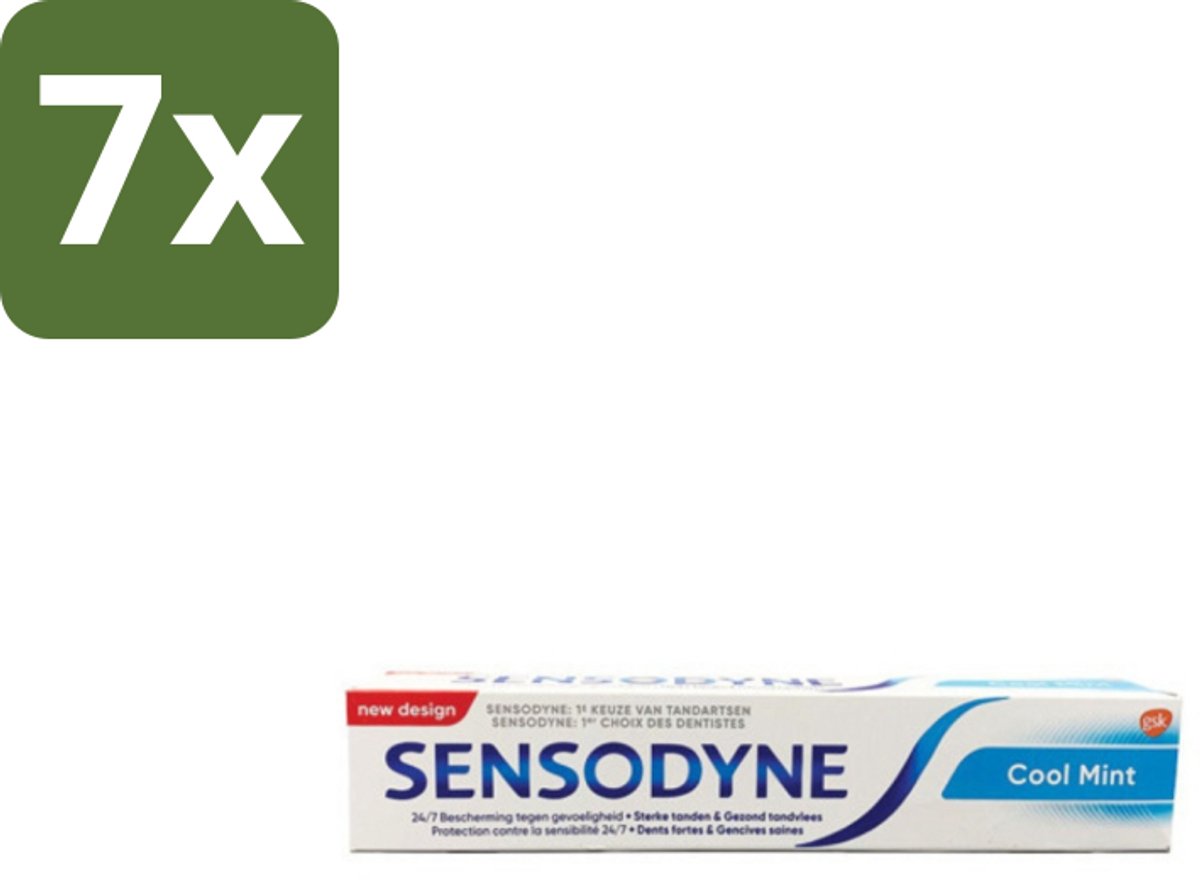 7 x Sensodyne - Tandpasta - Cool Mint - Gevoelige Tanden - 75 ml - Gevoelige Tanden - Tandgevoeligheid - Cool Mint - Tandpasta - Tandgevoeligheid Verlichten