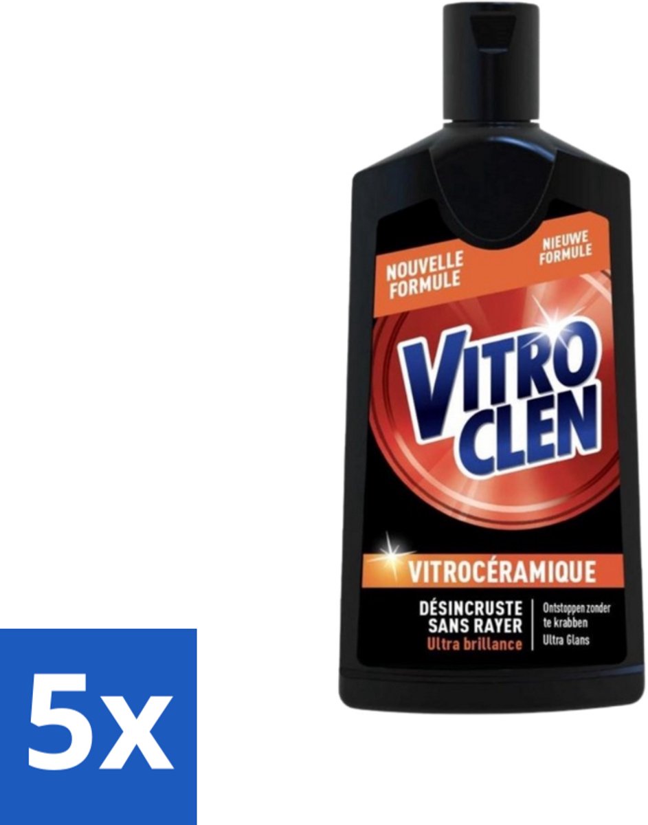 Vitroclen - Kookplaatreiniger - Keramisch & Inductie - Ultra Glans - 310 ml - Bulkverpakking - 5 stuks