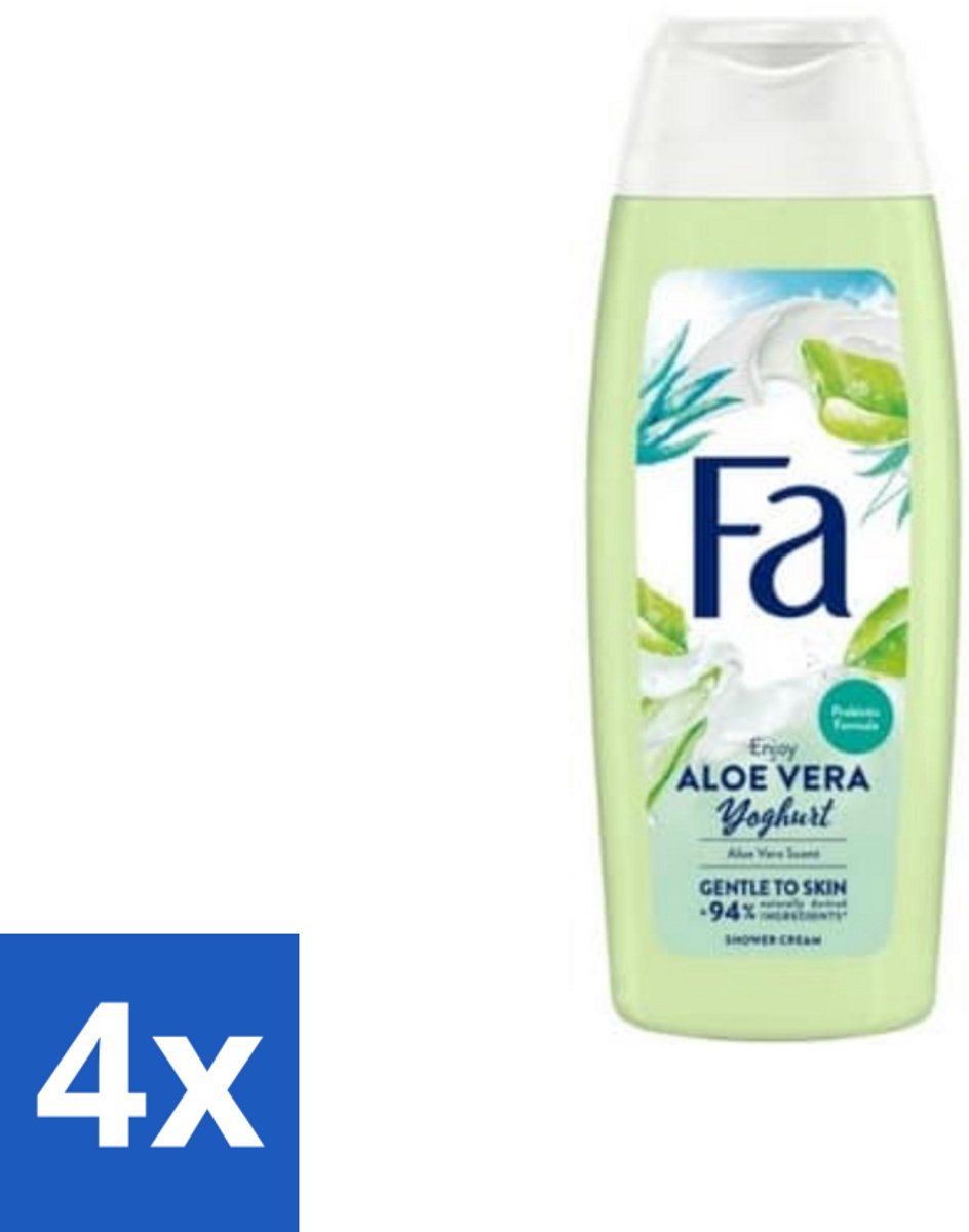 4 x Fa - Douchegel - Yoghurt & Aloe Vera - 250 ml - Douchegel - Yoghurt - Aloe Vera - Verzorgende Douchegel - Hydraterende Douchegel