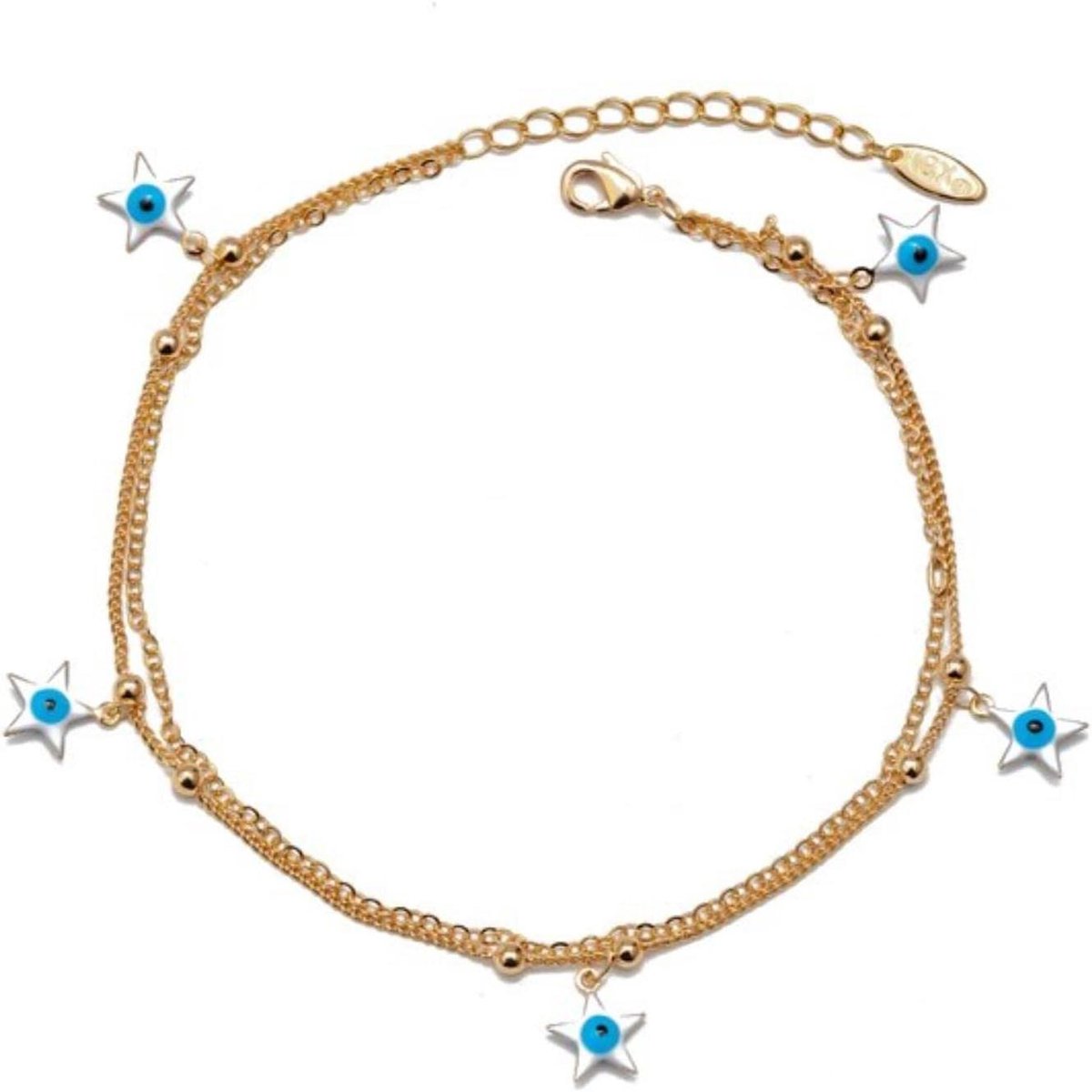 Enkelbandje Goudkleur - Voetketting Armband - Mode Accessoire - Verstelbaar Design - One Size - Goud