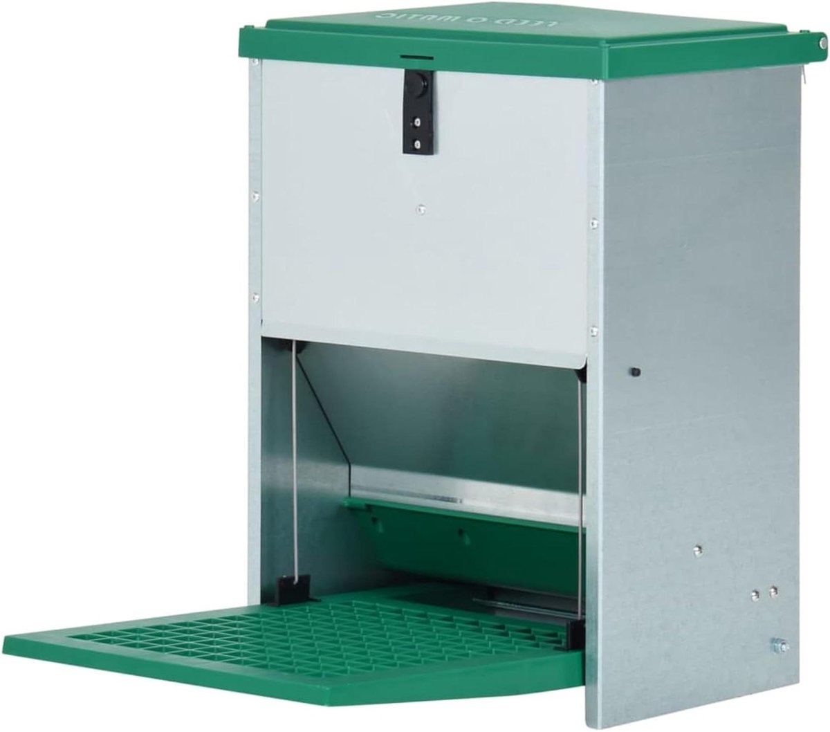 Voederautomaat Gevogelte - Kippenvoerbak - Voer Beschermen - Pedaal Geactiveerd - 12 kg Capaciteit - Groen