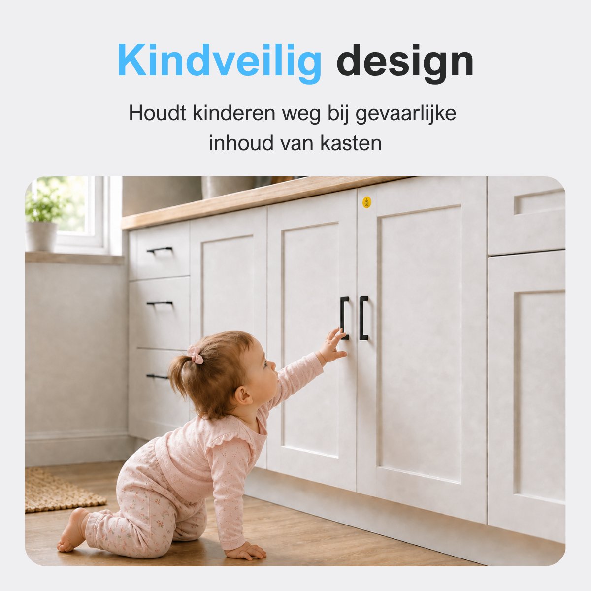 MasonPro Magnetisch Kinderslot Kastjes - Kastbeveiliging voor Kinderen - Kinderbeveiliging voor Kasten en Lades - Kinderslot Kast - Magneet met Plakstrip - Kinderveiligheid - Kastsloten Baby - Zonder Boren & Schroeven - 10 Sloten en 2 Sleutels – foto 3