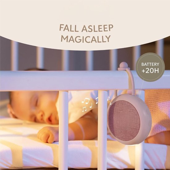 Verte White Noise Machine - Roze - Slaapliedje Voor Baby's - Nachtlampje En Witte Ruis Om Baby's Te Laten Slapen - 15 Geluiden - Oplaadbaar Via USB van Verte — afbeelding 2