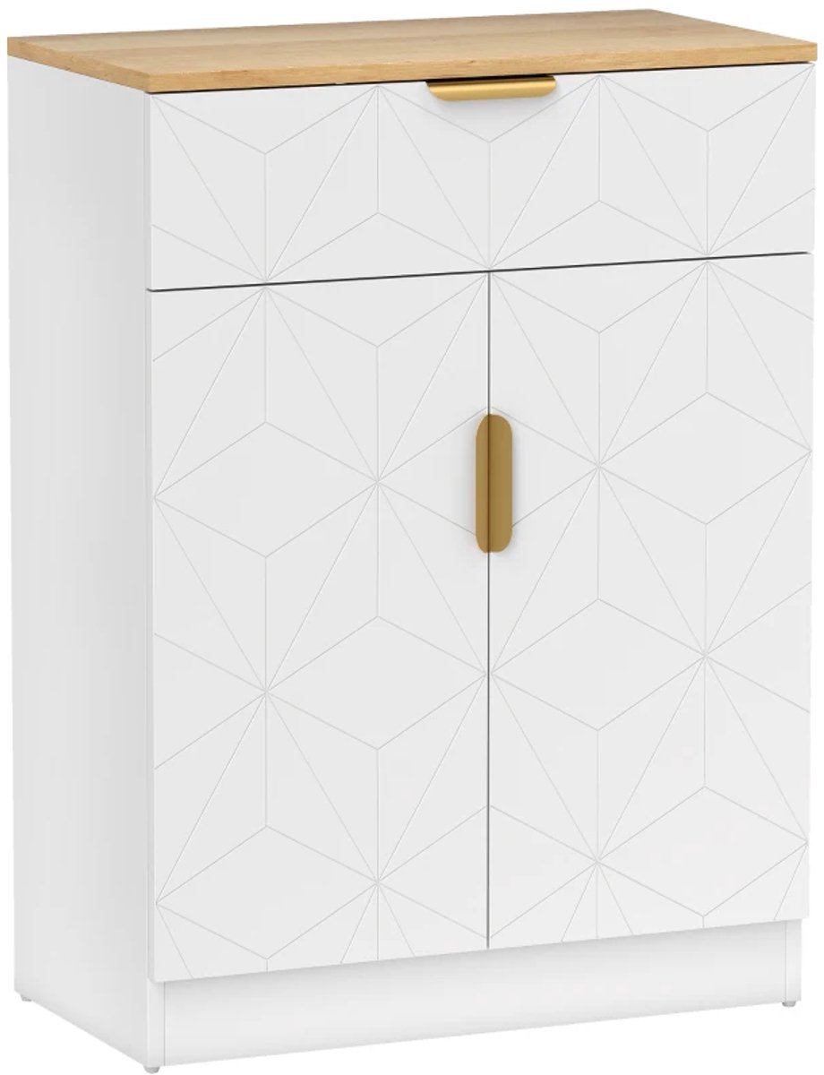 Dressoir - Modern - Opbergkast Met Lade En Verstelbare Plank - Wit