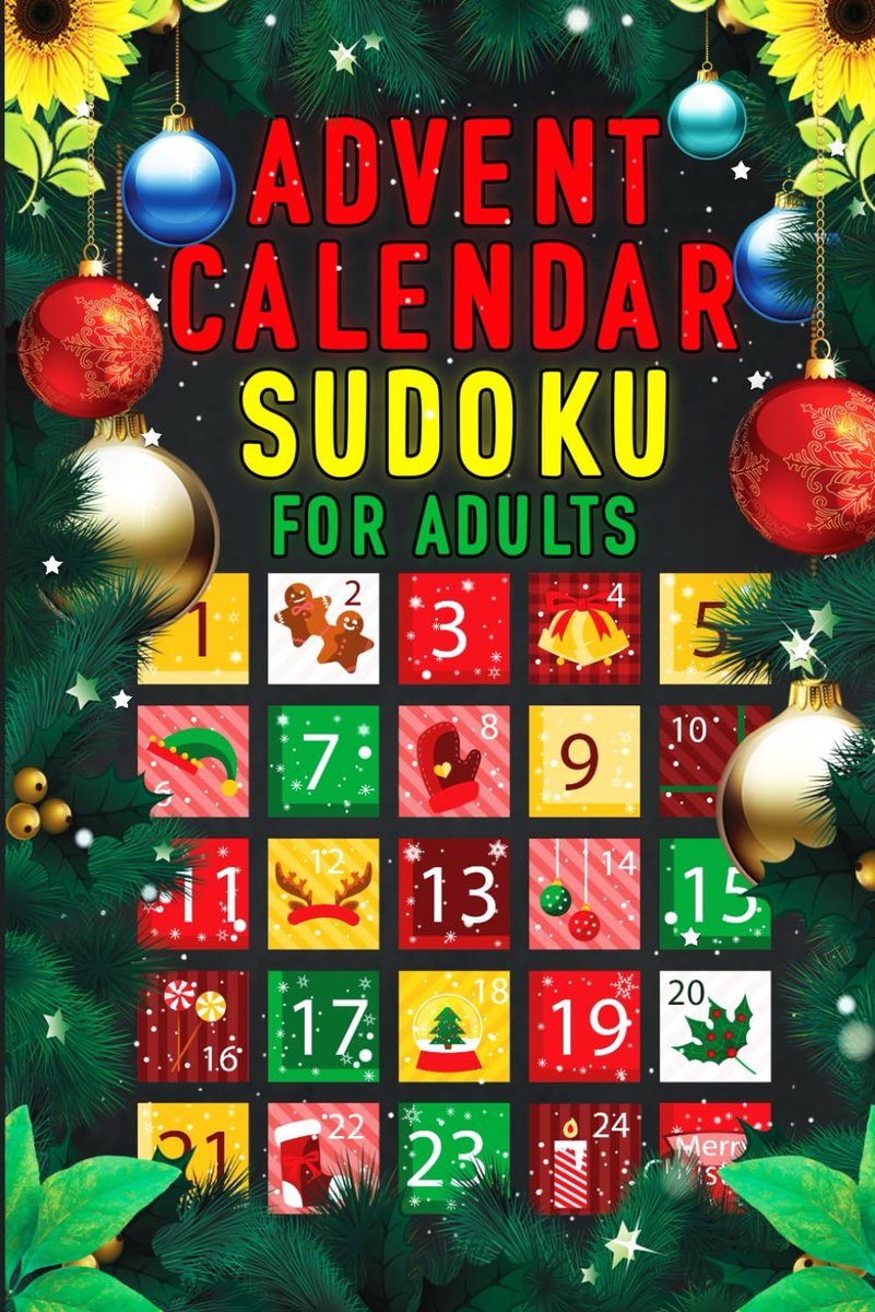 Advent calendar Sudoku for adults: Christmas Countdown Book 25 Days of Puzzles Fun for the Whole Family! - ShopVlot