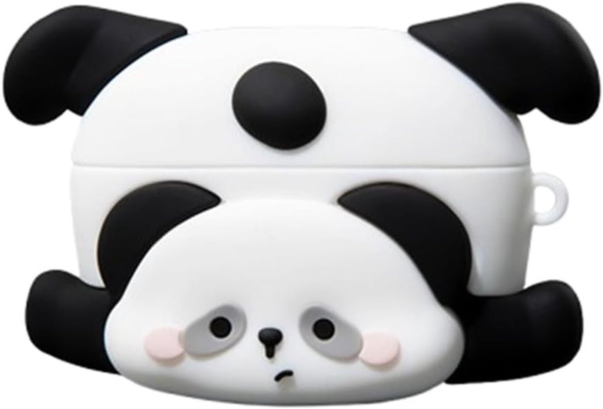 Schattige Cartoon Panda Beschermhoes voor AirPods Pro 2 - Schokbestendige Silicone Case met Sleutelhanger en Perfecte Pasvorm voor Draadloze Oordopjes