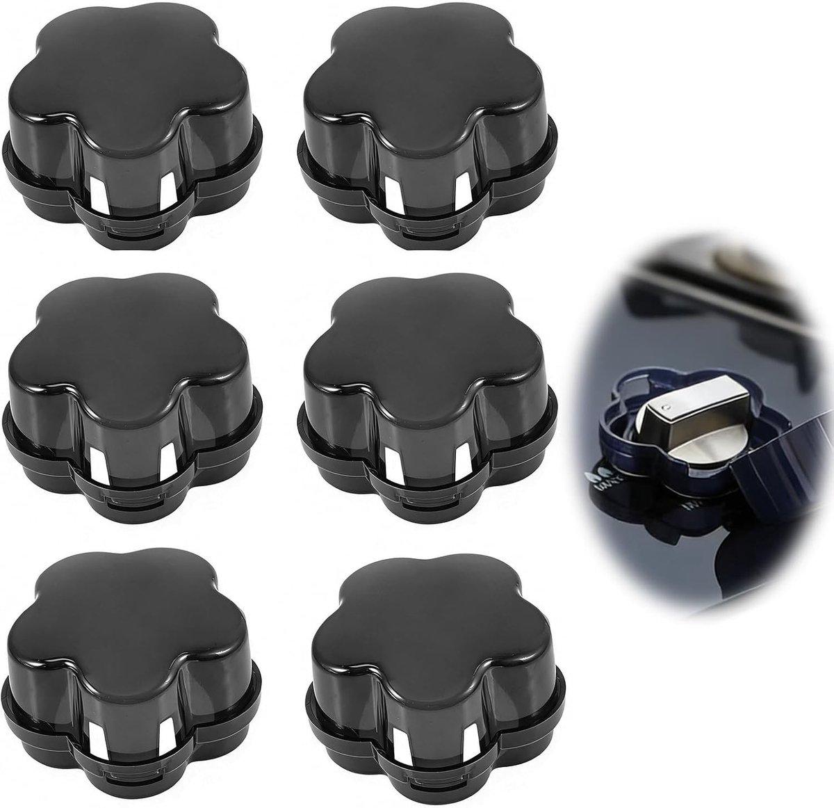Veilige en Hittebestendige Knopcovers voor Gasfornuis - 6 Stuks Kindveilige Bescherming voor Keukenknoppen, Kindveilig en Duurzaam