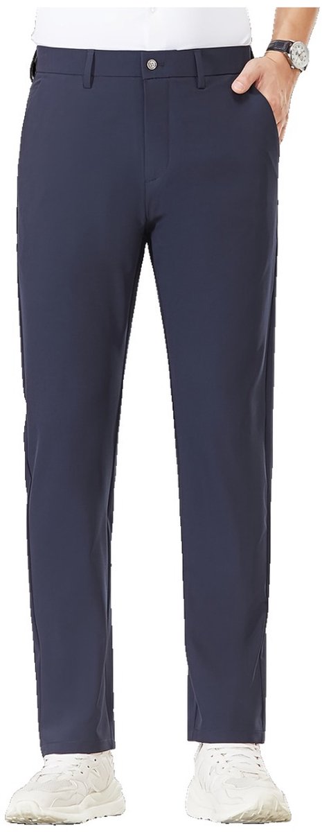 Currero Comfortabel Golfbroek Heren Golfkleding Nette Pantalon Mannen Broek Outfit Chino XXXS Blauw