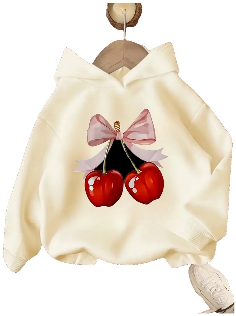 Currero Hoodie Meisjes Warme Hoodie Met Capuchon Comfortabele Sweater Meisje Casual Trui Pullover Meisjestrui 15-16 Jaar Beige
