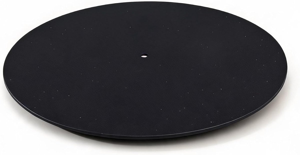 Anti-Static Slipmat voor 12 Inch Platenspeler, Geluidsverbetering en Ruisreductie voor HiFi Liefhebbers, Transparant Zwart, Ideaal voor Vinyl Collectie