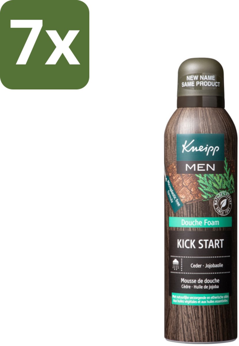 7 x Kneipp Douche Foam Men 200 ml - Douchefoam - Ceder - Jojobaolie - Vegan - Schuim