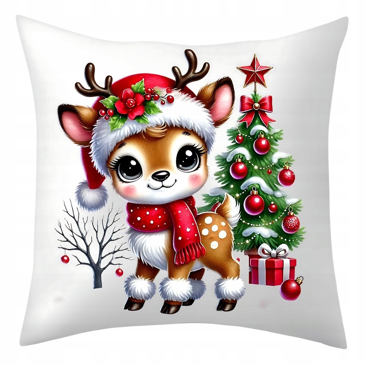 Kerst Kussenhoes Kinderen 40x40cm - Decoratieve Sfeermaker