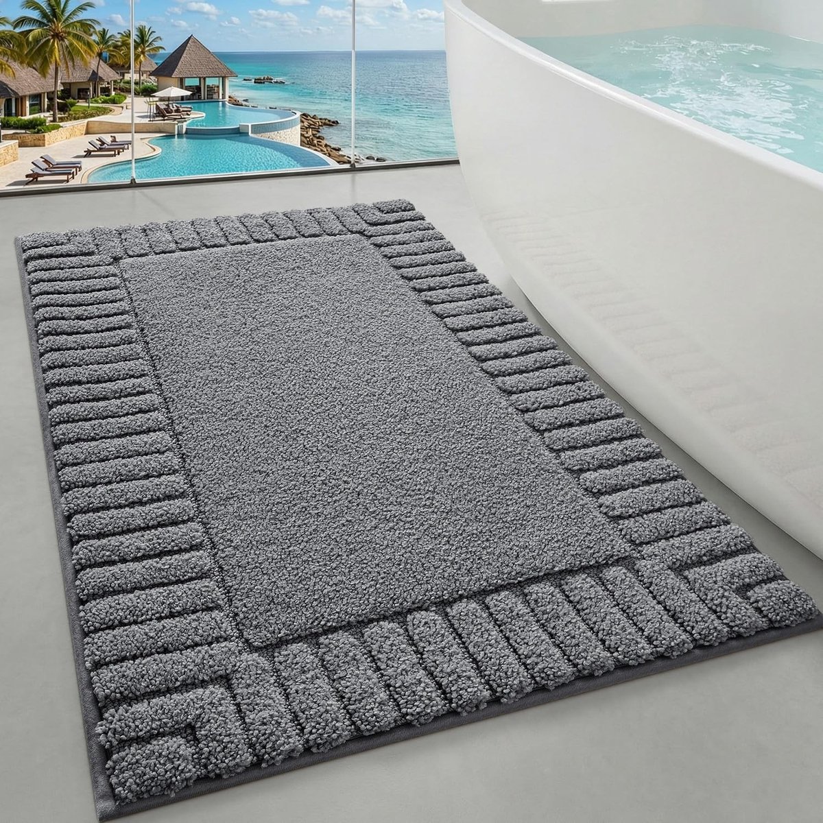 Elzusha - Microvezel Badmat 50 x 80 cm, Antislip en Absorberend