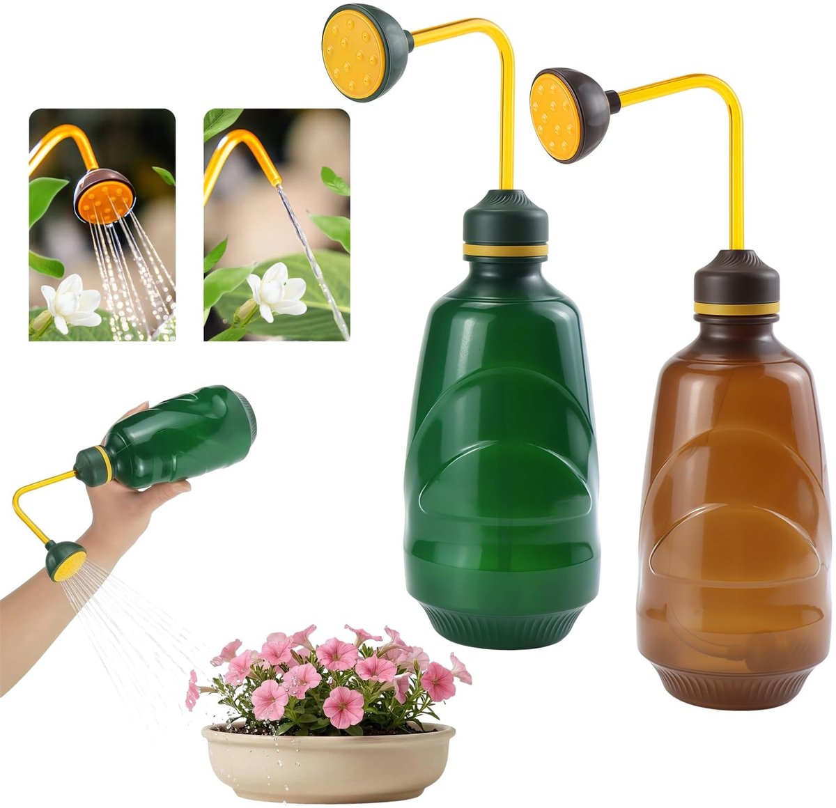 Elzusha - 2-in-1 Kleine Waterkan met 450ml Spuitkop voor Binnenplanten
